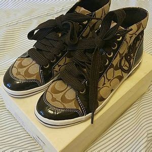 coach sneakers cheap|brown coach high top sneakers.